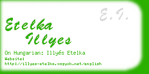 etelka illyes business card